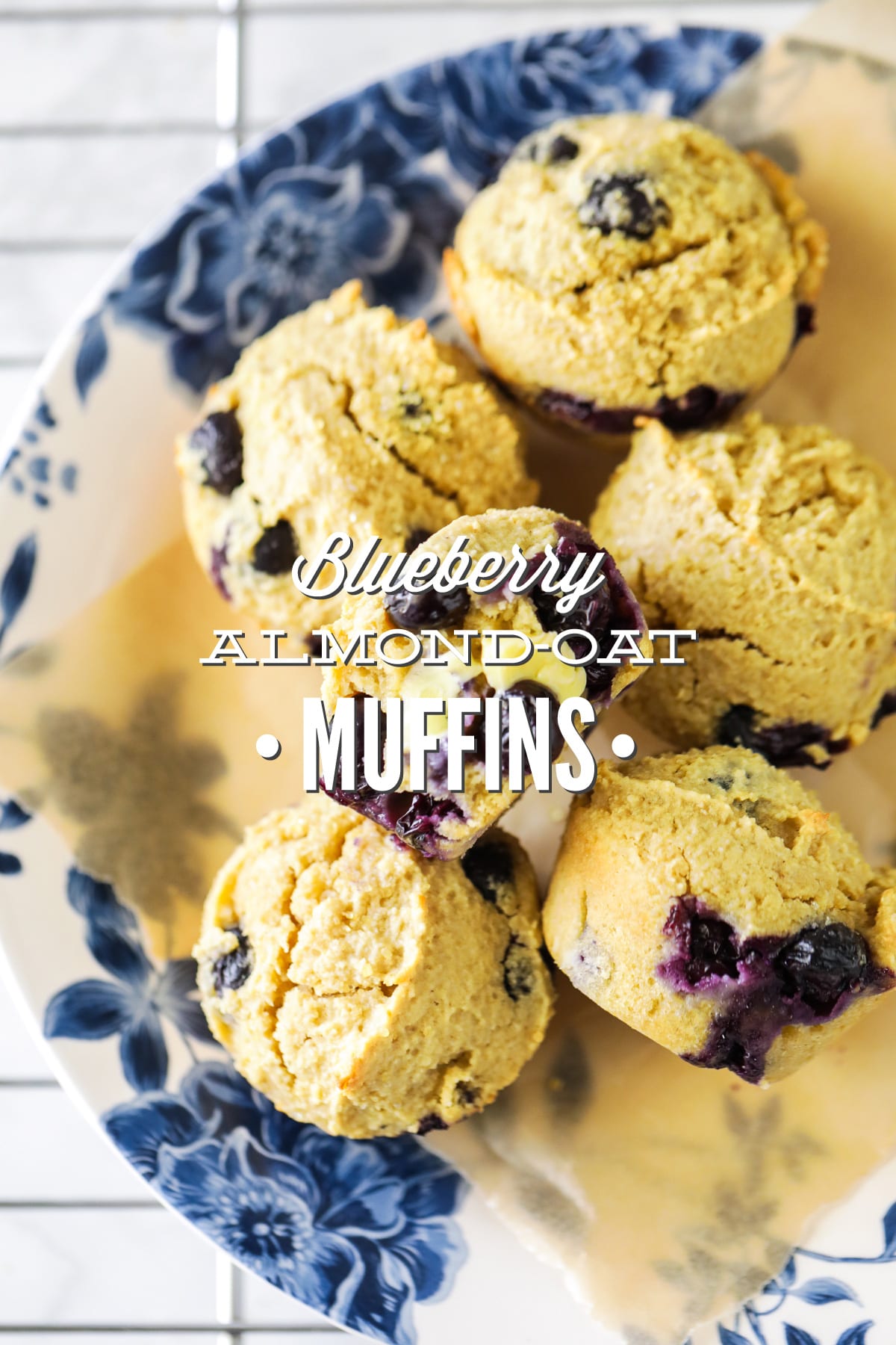 Blueberry Almond-Oat Muffins (Gluten-Free, Naturally-Sweetened)