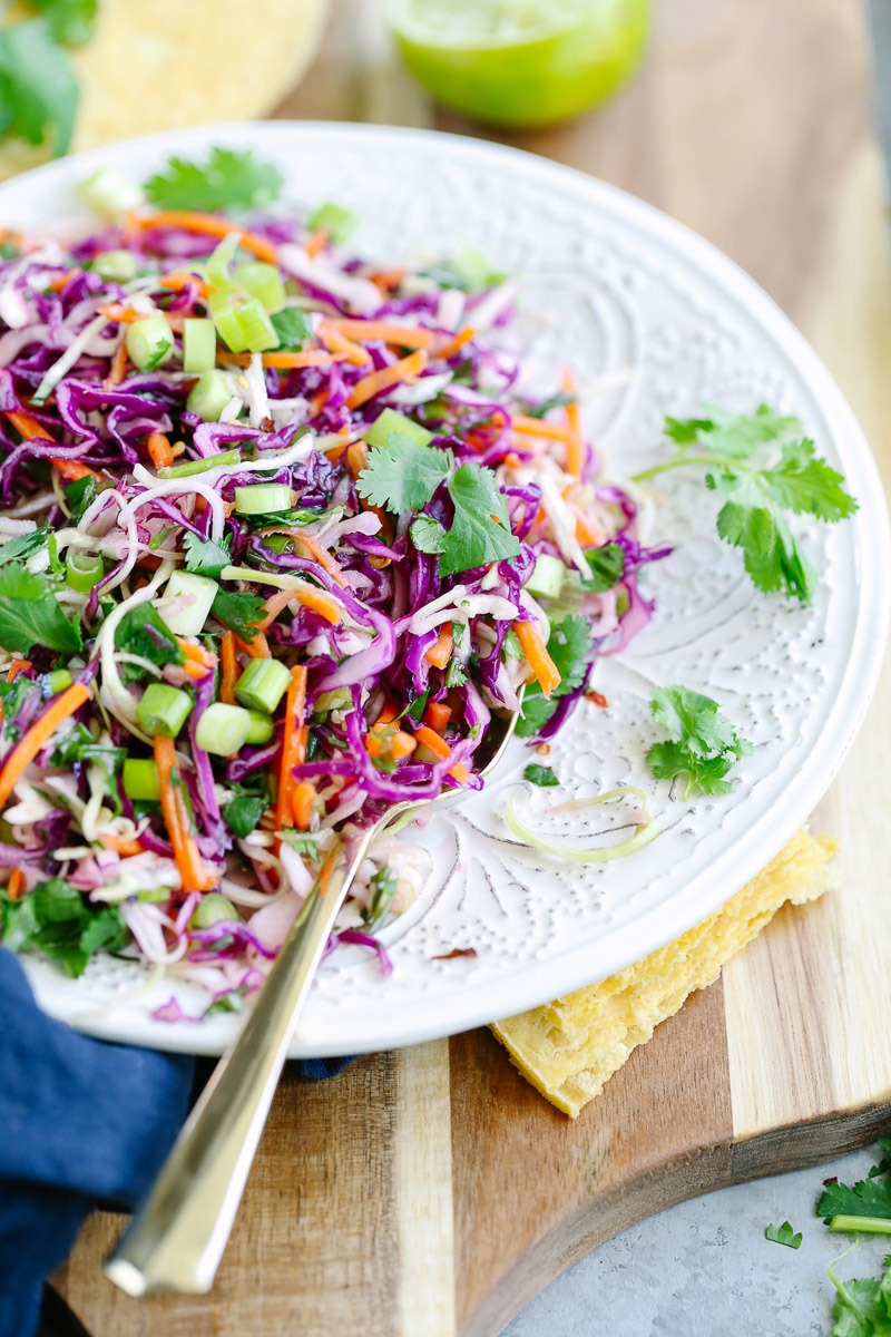 Simple Cilantro-Lime Coleslaw (for Tacos or Side Salad)