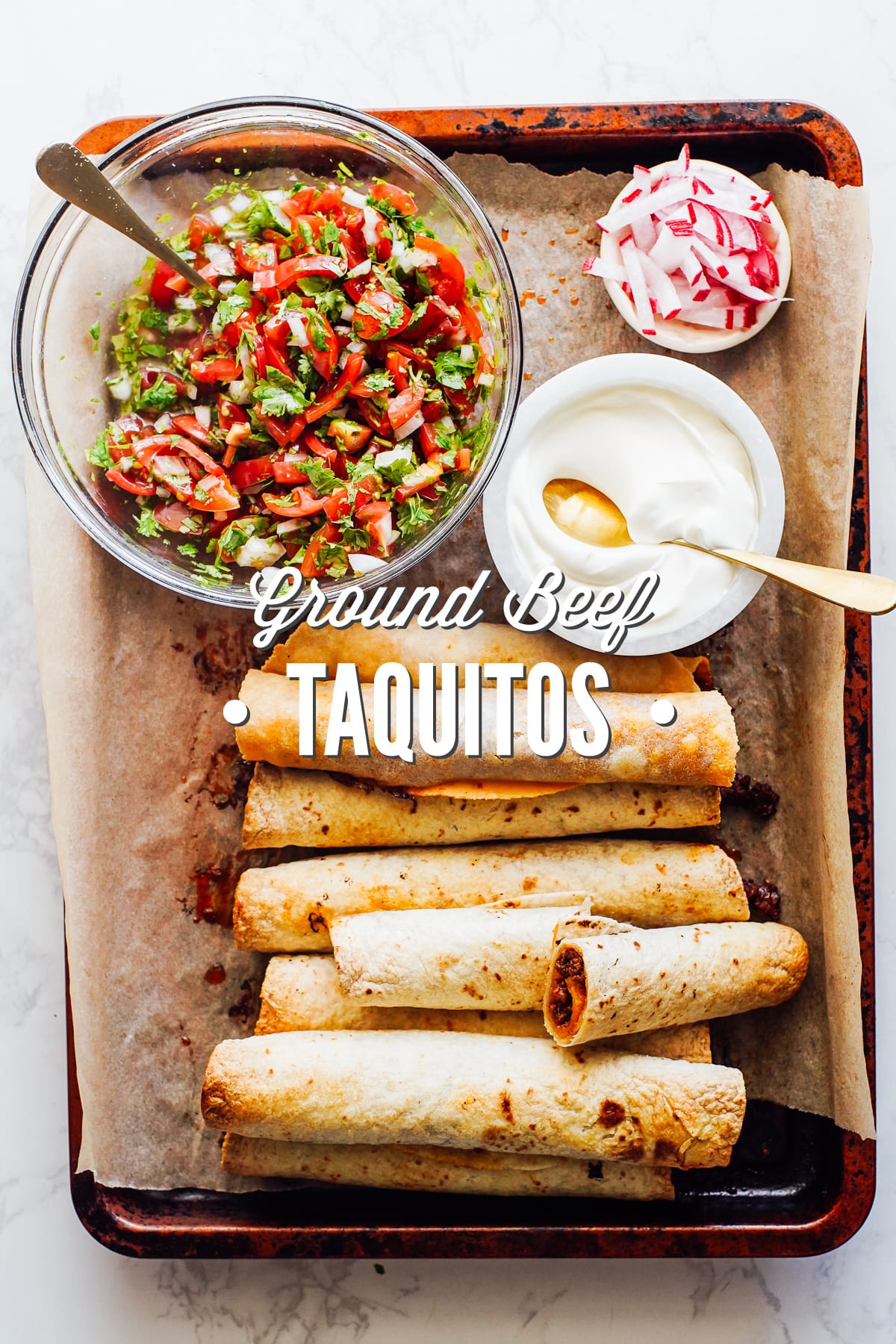 Baked Ground Beef Taquitos