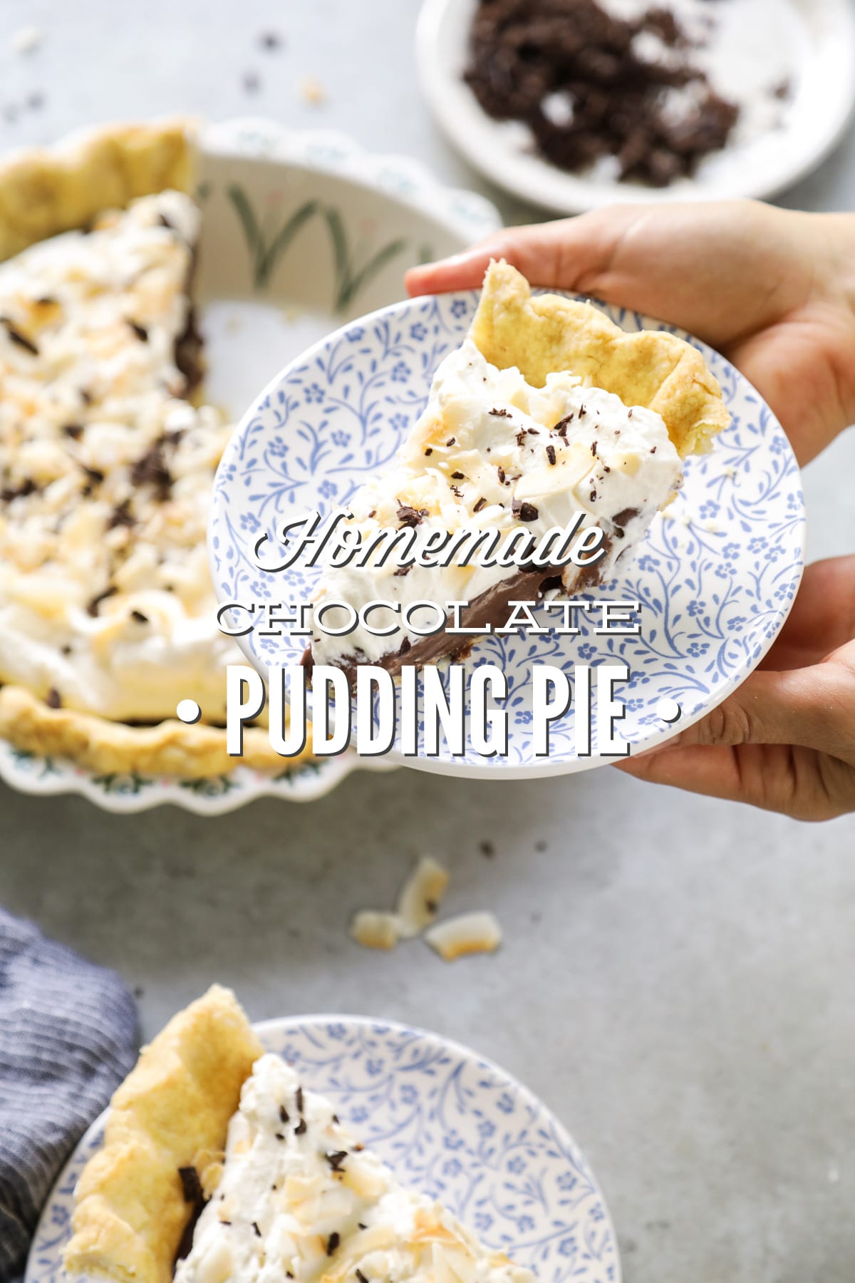Homemade Chocolate Pudding Pie (No-Bake, Refined Sugar-Free)