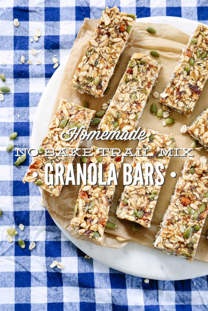 Homemade No-Bake Trail Mix Granola Bars