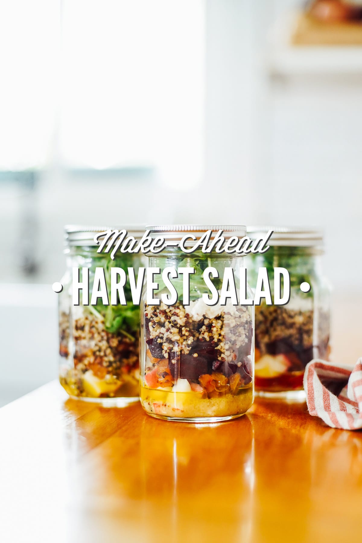 Harvest Fall Salad In a Jar: A Make-Ahead Mason Jar Salad