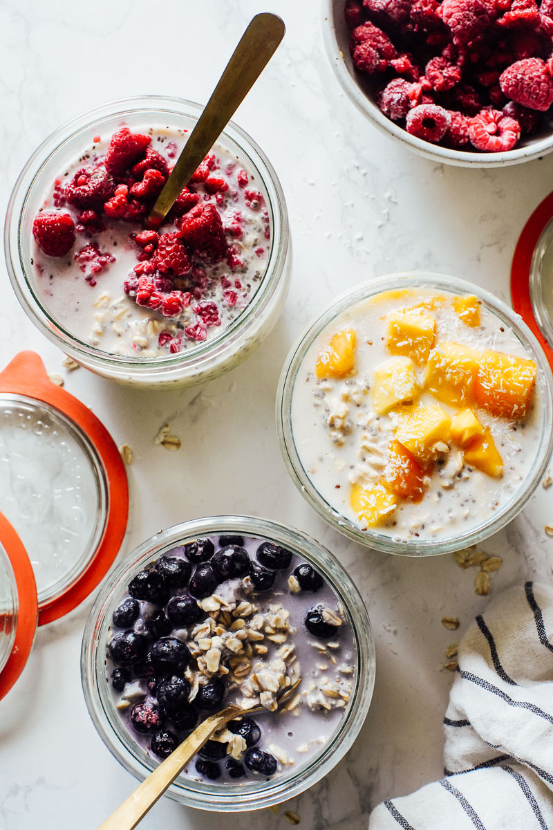 Meal Prep Overnight Oats With Frozen Fruit