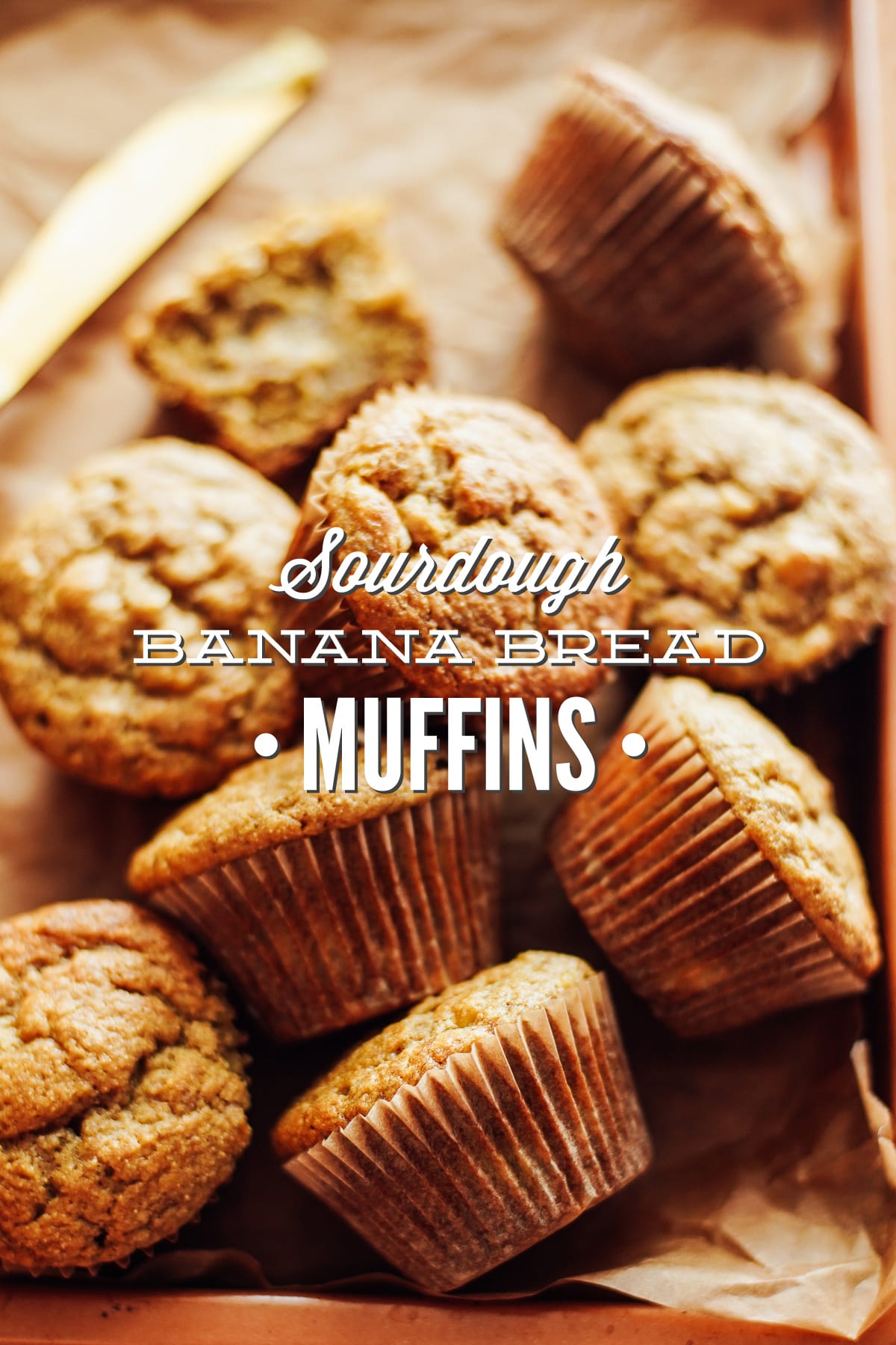 Sourdough Banana Bread Muffins (with honey or maple syrup)